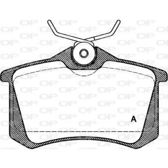 Jeu de 4 plaquettes de frein arrière OPEN PARTS BPA0263.01