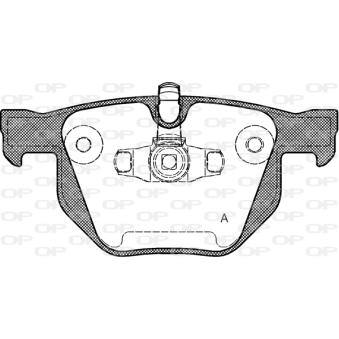 Jeu de 4 plaquettes de frein arrière OPEN PARTS