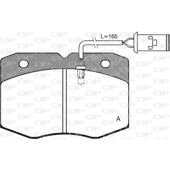 Jeu de 4 plaquettes de frein avant OPEN PARTS