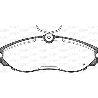 Jeu de 4 plaquettes de frein avant OPEN PARTS