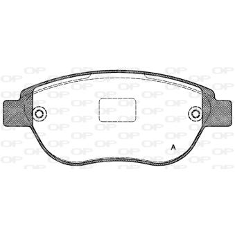 Jeu de 4 plaquettes de frein avant OPEN PARTS