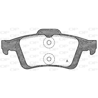 Jeu de 4 plaquettes de frein arrière OPEN PARTS