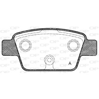 Jeu de 4 plaquettes de frein arrière OPEN PARTS