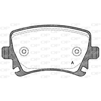 Jeu de 4 plaquettes de frein arrière OPEN PARTS BPA1031.00
