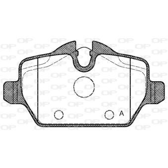 Jeu de 4 plaquettes de frein arrière OPEN PARTS