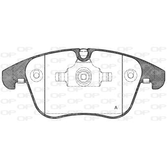 Jeu de 4 plaquettes de frein avant OPEN PARTS