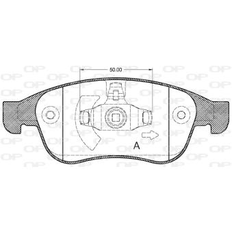 Jeu de 4 plaquettes de frein avant OPEN PARTS