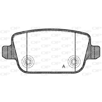 Jeu de 4 plaquettes de frein arrière OPEN PARTS
