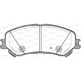 Jeu de 4 plaquettes de frein avant OPEN PARTS