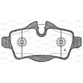 Jeu de 4 plaquettes de frein arrière OPEN PARTS