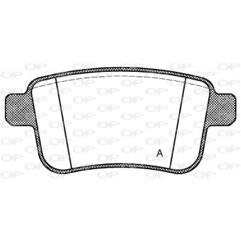 Jeu de 4 plaquettes de frein arrière OPEN PARTS