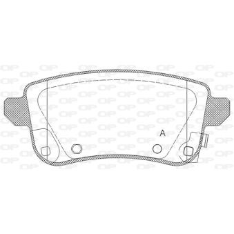 Jeu de 4 plaquettes de frein arrière OPEN PARTS