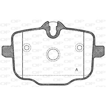 Jeu de 4 plaquettes de frein arrière OPEN PARTS
