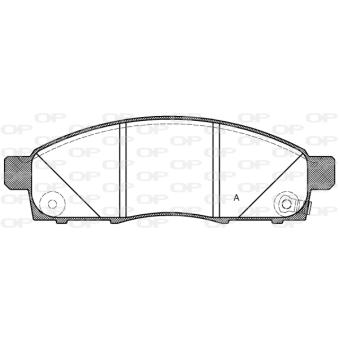 Jeu de 4 plaquettes de frein avant OPEN PARTS