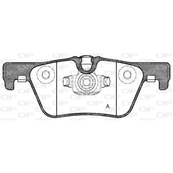 Jeu de 4 plaquettes de frein arrière OPEN PARTS