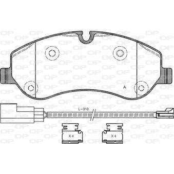 Jeu de 4 plaquettes de frein avant OPEN PARTS