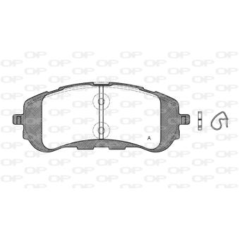 Jeu de 4 plaquettes de frein avant OPEN PARTS
