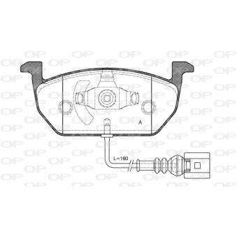 Jeu de 4 plaquettes de frein avant OPEN PARTS