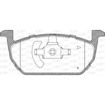 Jeu de 4 plaquettes de frein avant OPEN PARTS