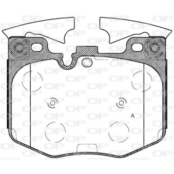 Jeu de 4 plaquettes de frein avant OPEN PARTS