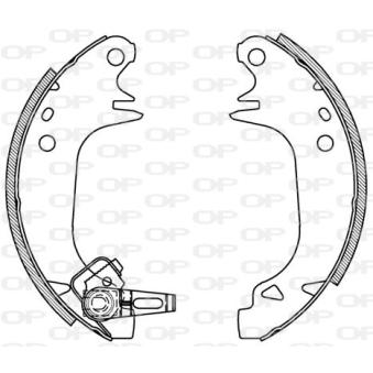 Jeu de mâchoires de frein OPEN PARTS BSA2062.00