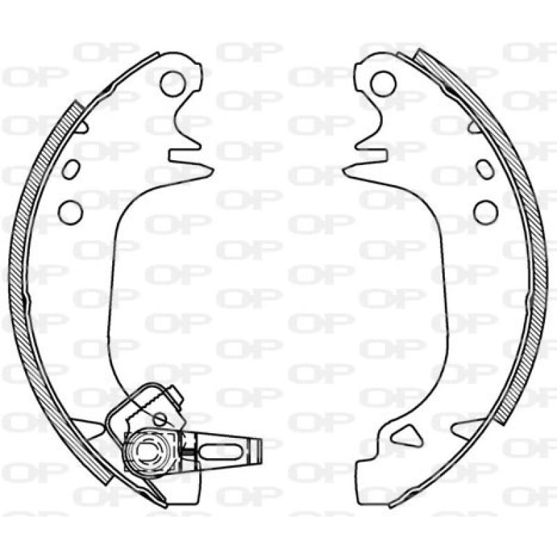 Jeu de mâchoires de frein OPEN PARTS BSA2062.00 - Visuel 1