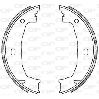 Jeu de mâchoires de frein OPEN PARTS BSA2197.00