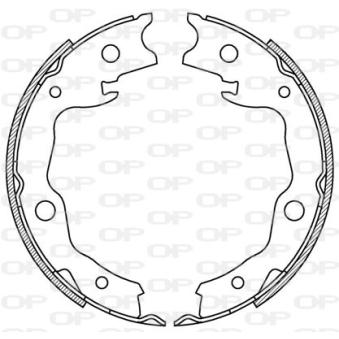 Jeu de mâchoires de frein OPEN PARTS BSA2223.00
