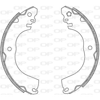 Jeu de mâchoires de frein OPEN PARTS BSA2238.00