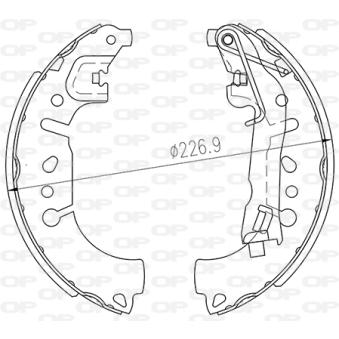 Jeu de mâchoires de frein OPEN PARTS