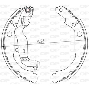 Jeu de mâchoires de frein OPEN PARTS