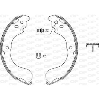 Jeu de mâchoires de frein OPEN PARTS BSA2278.00