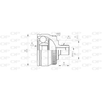 Embout de cardan avant (kit de réparation) OPEN PARTS