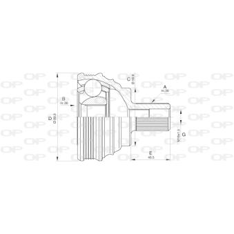 Embout de cardan avant (kit de réparation) OPEN PARTS