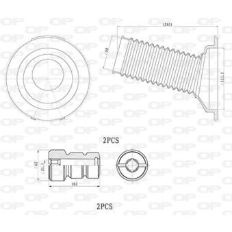 Kit de protection contre la poussière, amortisseur OPEN PARTS