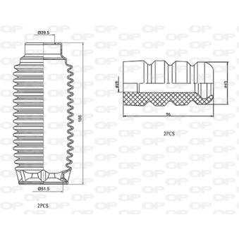 Kit de protection contre la poussière, amortisseur OPEN PARTS