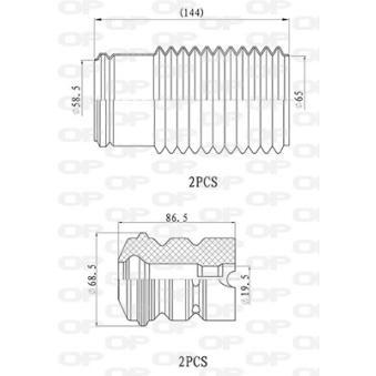 Kit de protection contre la poussière, amortisseur OPEN PARTS
