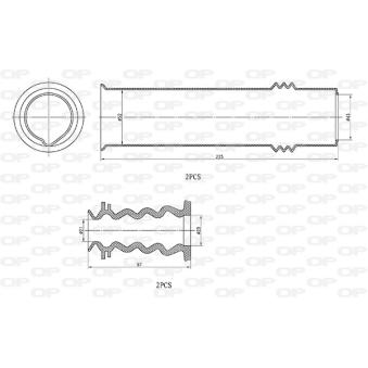 Kit de protection contre la poussière, amortisseur OPEN PARTS