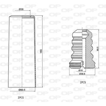 Kit de protection contre la poussière, amortisseur OPEN PARTS