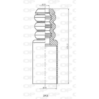 Kit de protection contre la poussière, amortisseur OPEN PARTS