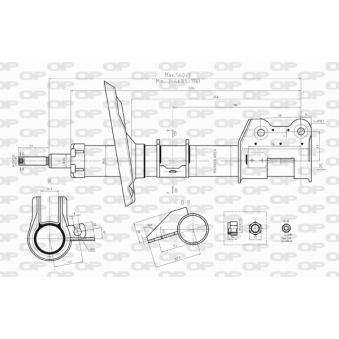 Amortisseur avant droit OPEN PARTS