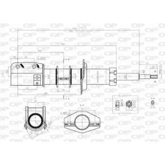 Jeu de 2 amortisseurs avant OPEN PARTS