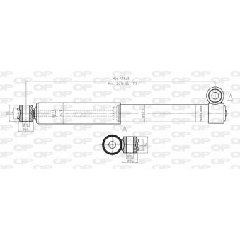Jeu de 2 amortisseurs arrière OPEN PARTS