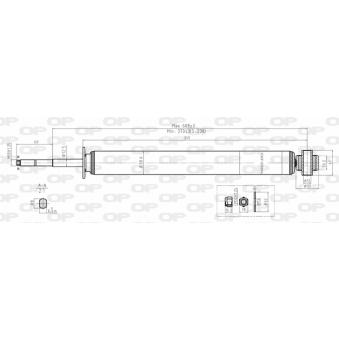 Jeu de 2 amortisseurs arrière OPEN PARTS