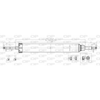 Jeu de 2 amortisseurs arrière OPEN PARTS