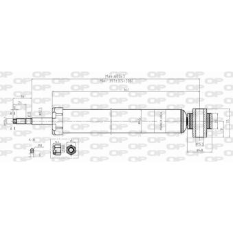 Jeu de 2 amortisseurs arrière OPEN PARTS