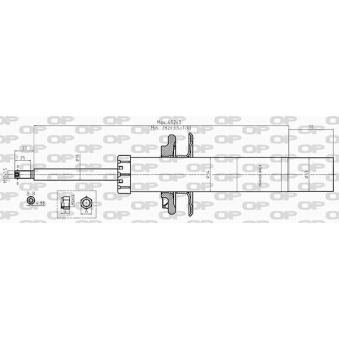 Jeu de 2 amortisseurs avant OPEN PARTS
