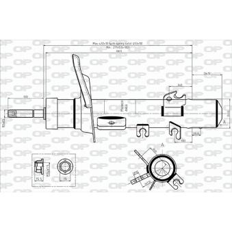 Amortisseur avant droit OPEN PARTS