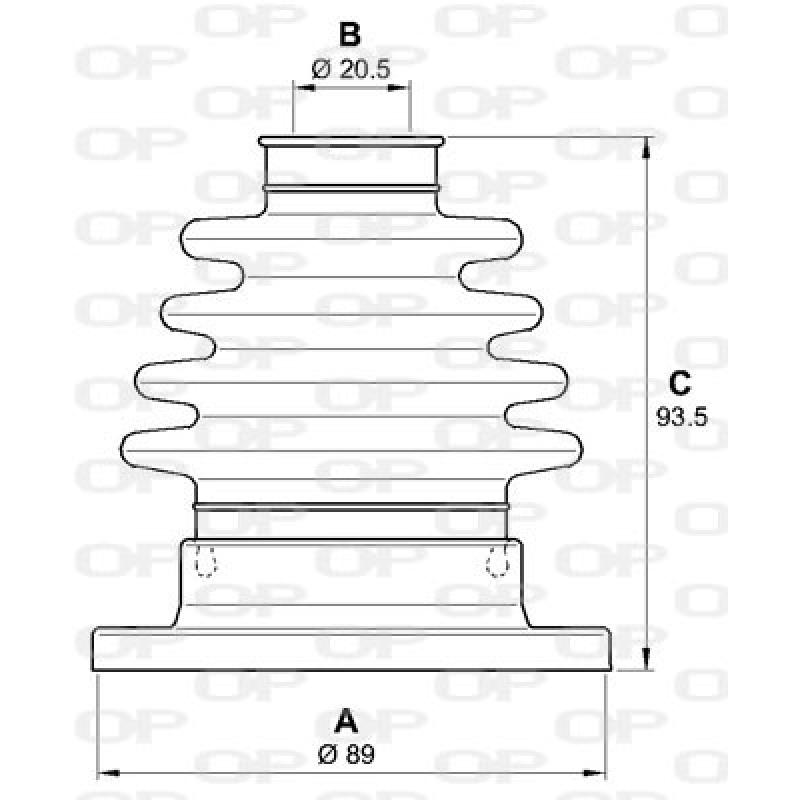 Soufflets de cardan avant OPEN PARTS SJK7226.00 - Visuel 1