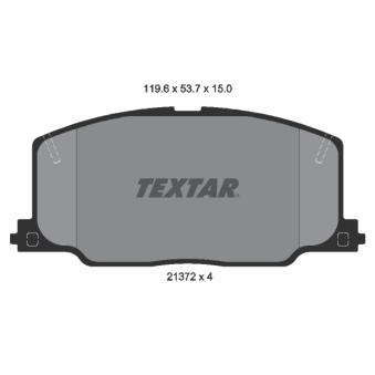 Jeu de 4 plaquettes de frein avant TEXTAR 2137201